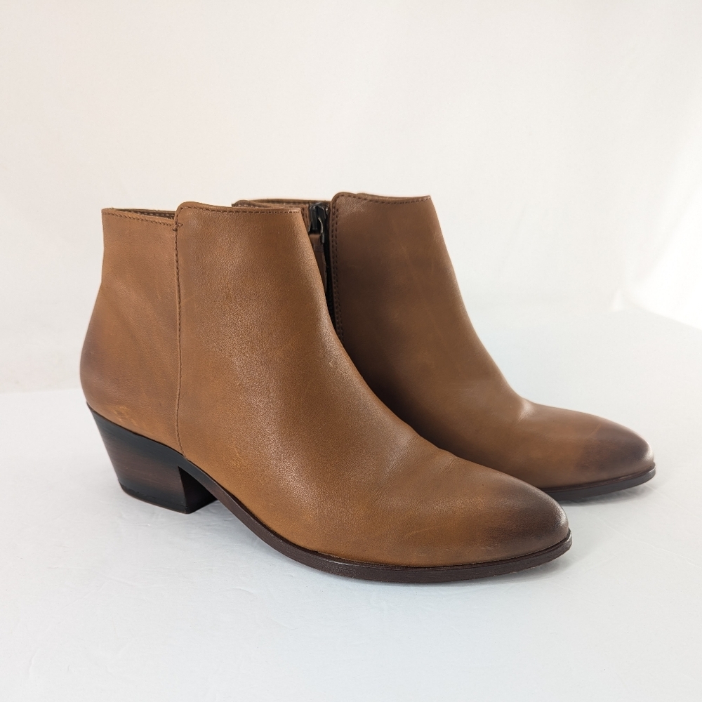 Thursday Everyday Toffee Downtown Leather Ankle Bootie Tan Brown Fall Size 8.5 - Picture 3 of 16